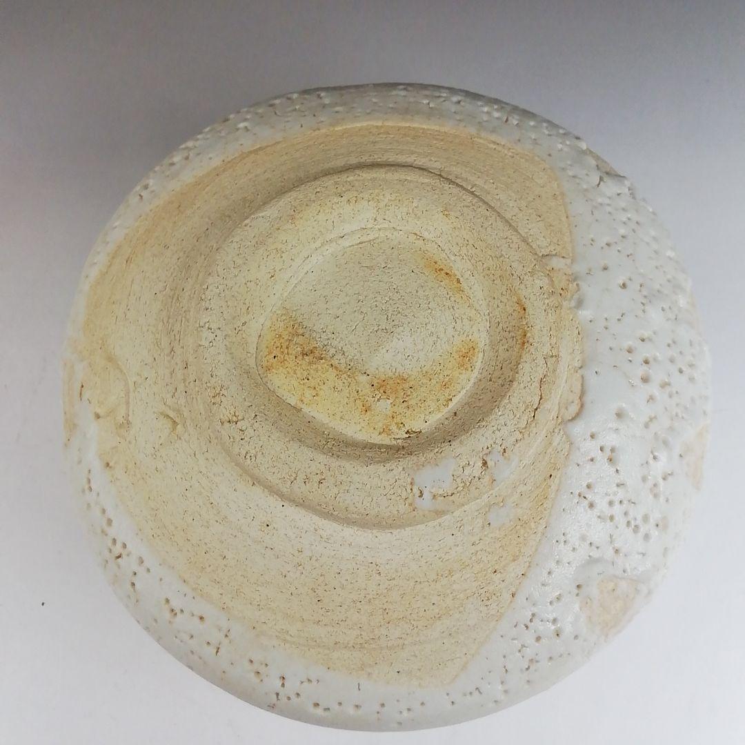 Ｔ８７３　茶碗　『無地志野　茶碗』『水野古麦 作』　共箱　抹茶碗　茶道具