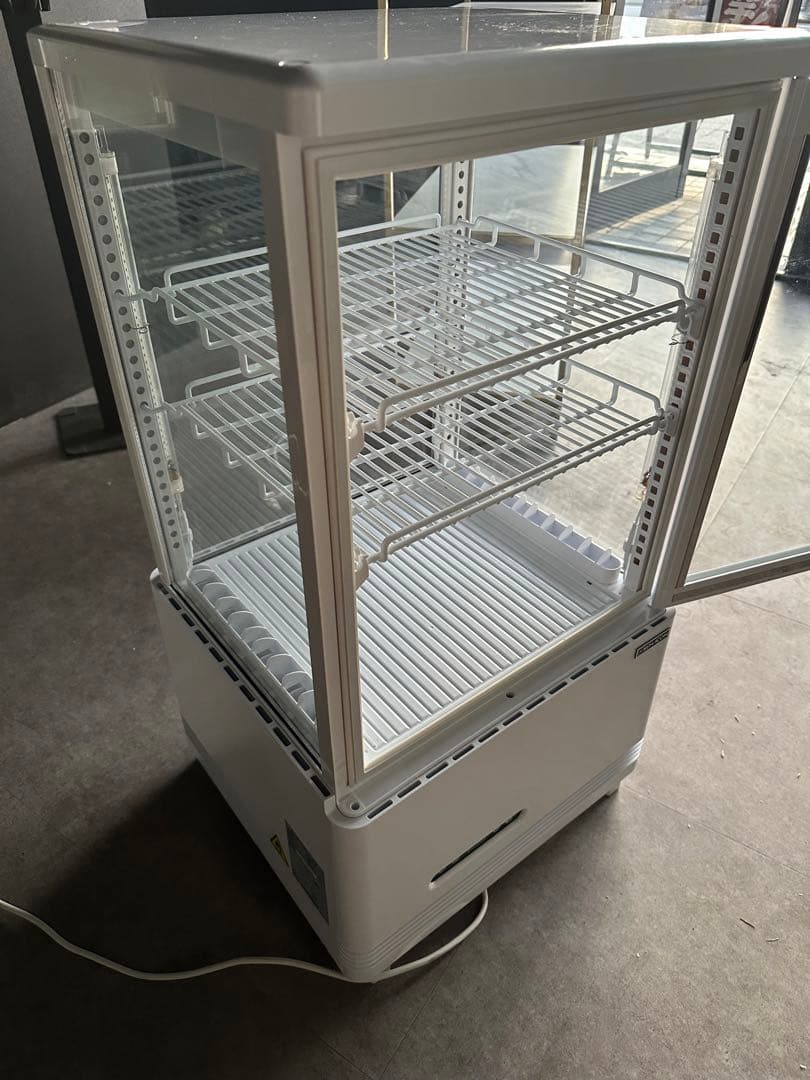 ガラス冷蔵庫 ホワイト 3段