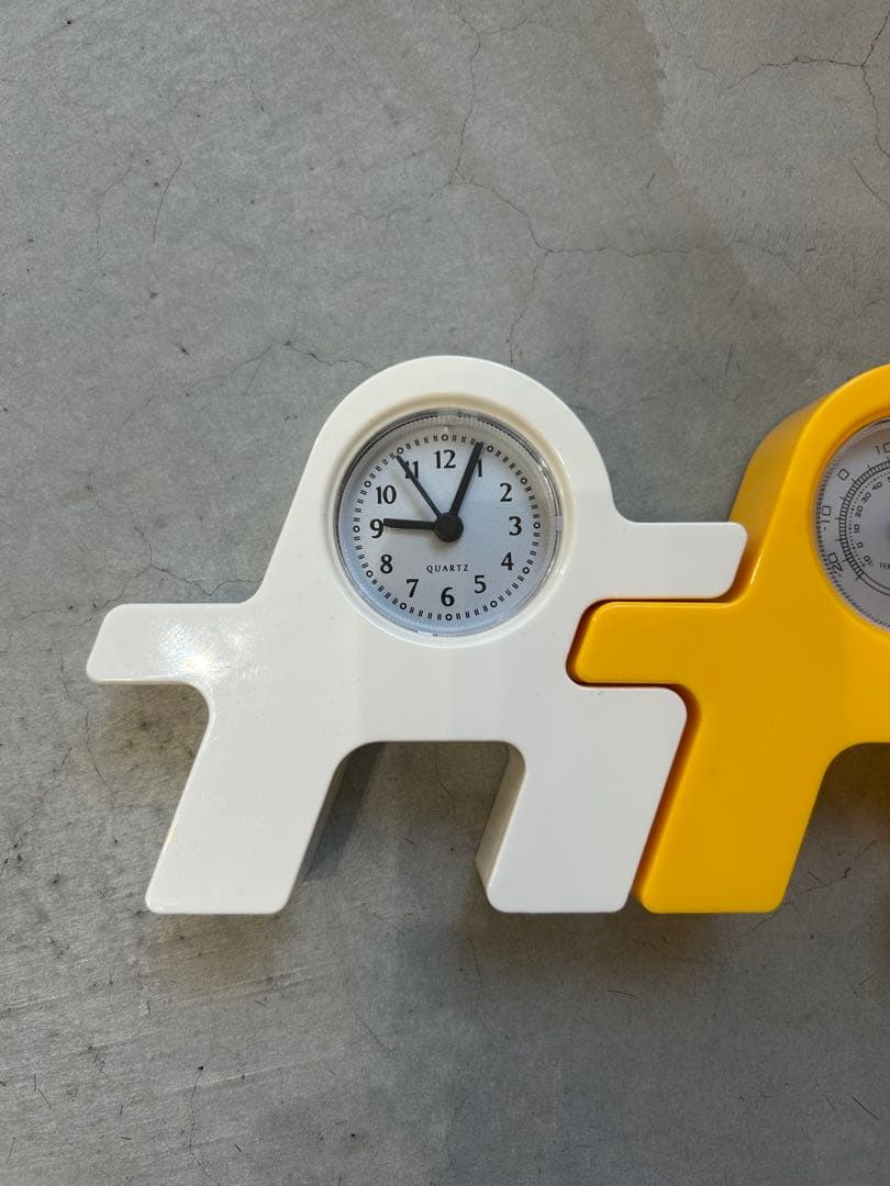 ポストモダン 時計 置き時計 湿度計