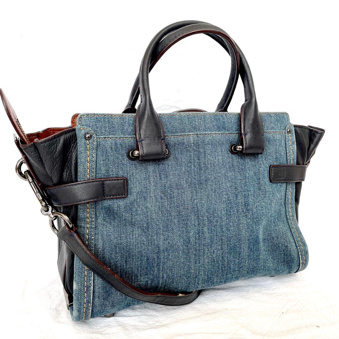 バッグ COACH handbag leather y2k shoulder deni