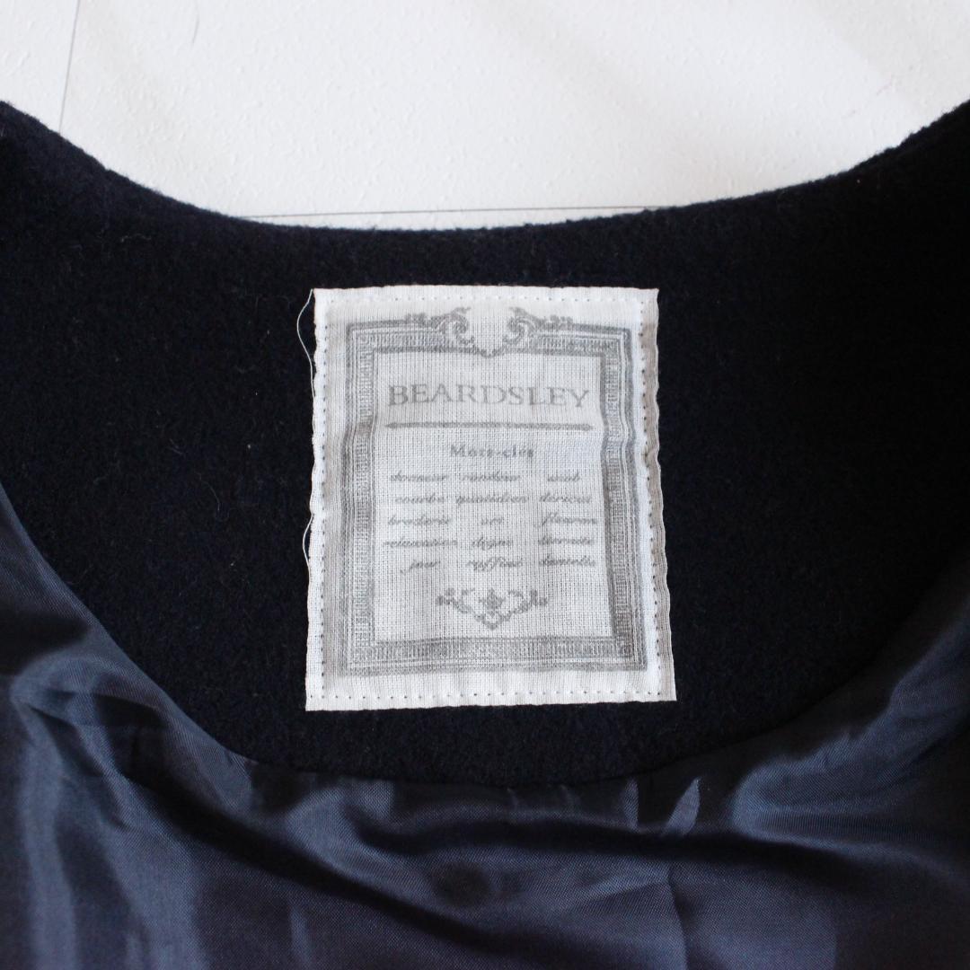 BEADSLEY 後ろぷっくりウールショートコート Fサイズ ネイビー