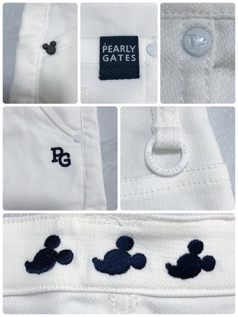 【近年モデル 美品】PEARLY GATES ロングパンツ ディズニー 白 6