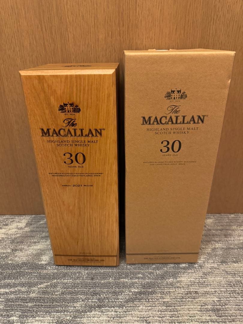 値下げしました　マッカラン30年　空瓶　木箱&外箱付き