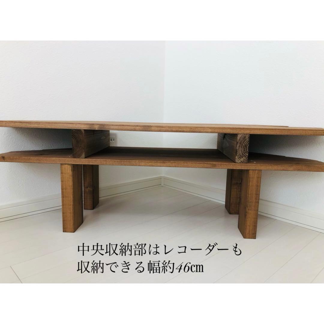 No.2 テレビボード／コーナー用／レコーダー収納あり／送料無料！