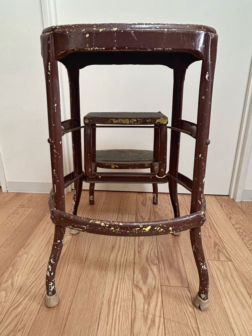 50s ビンテージ アンティーク ステップスツール チェア 店舗什器 アメリカ