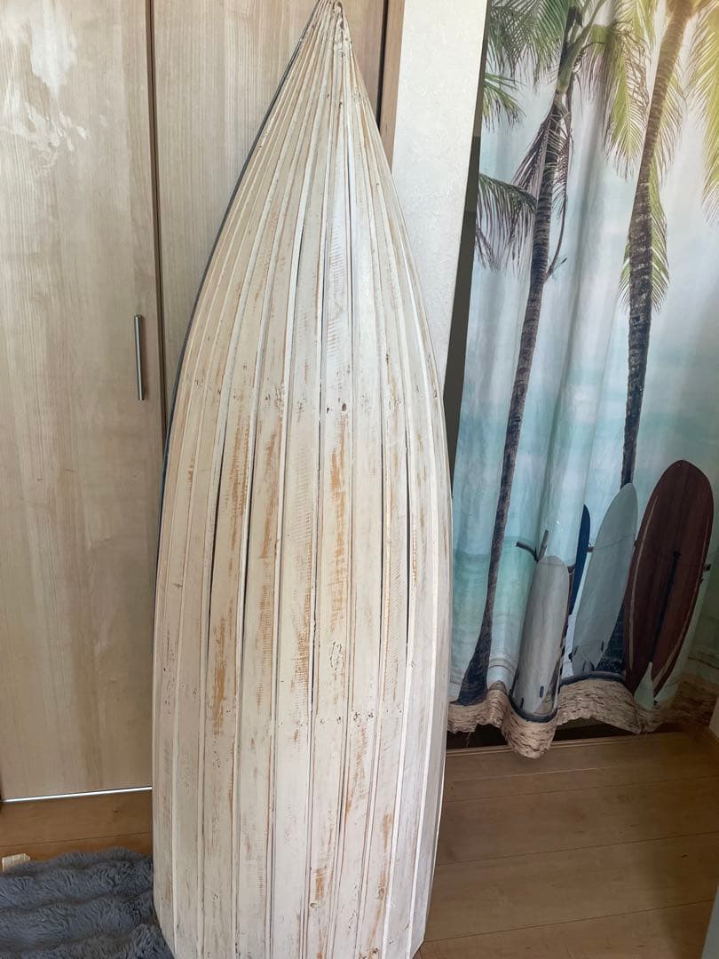 ボート型木製シェルフ 3段　船　山梨手渡し