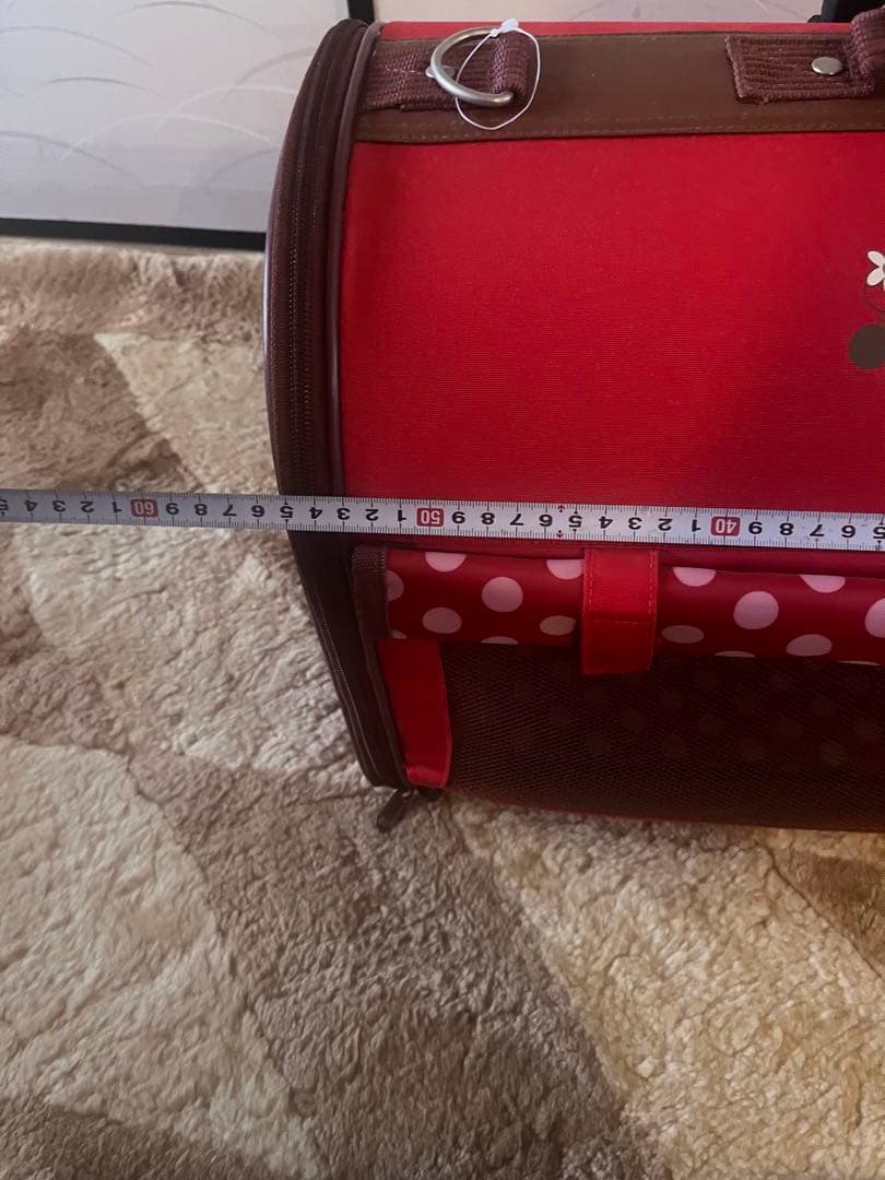 ミニーマウス 赤 コロコロキャリーバッグ