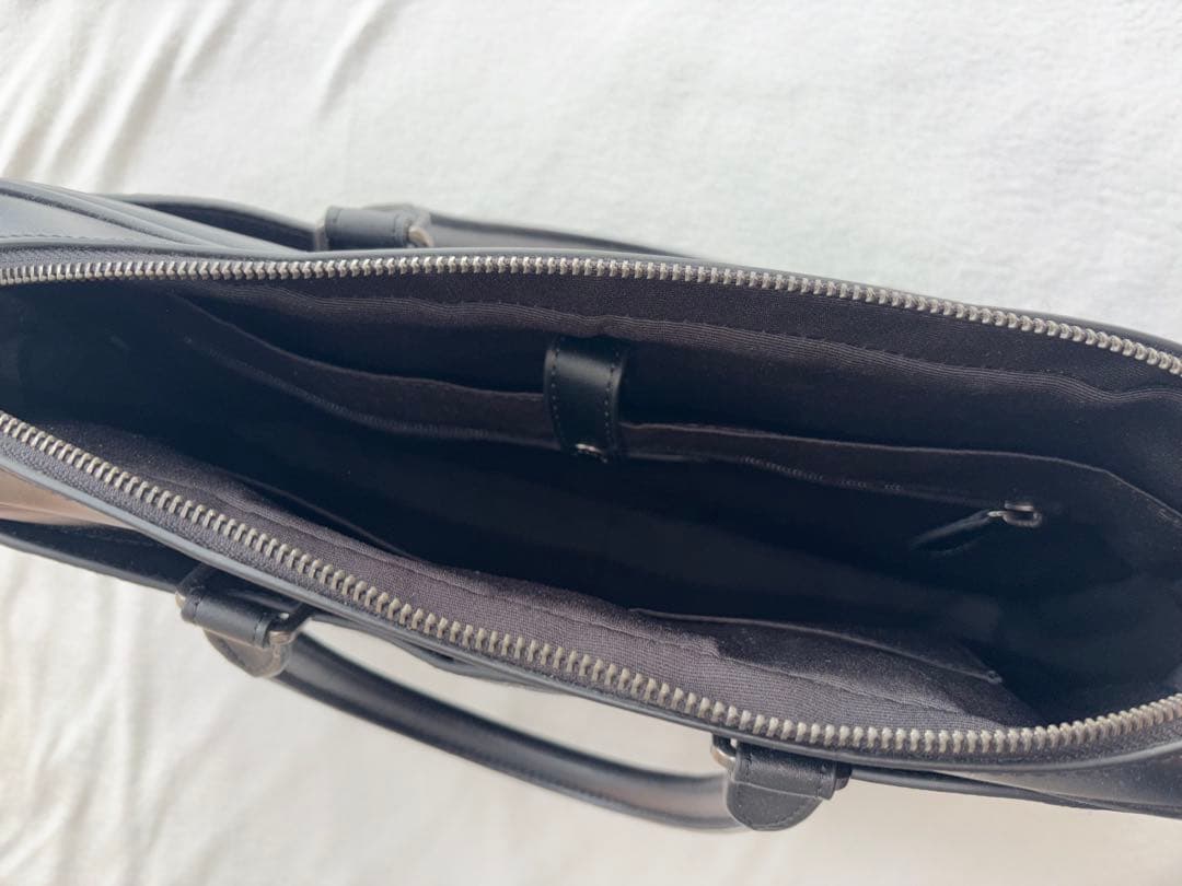 コーチ ビジネスバッグ 2way ブラック レザー シグネチャー柄