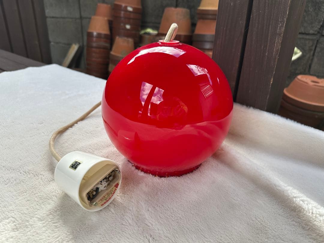 昭和レトロ　ペンダントライト　松下電工　ガラス　チューリップ　丸型　天井照明