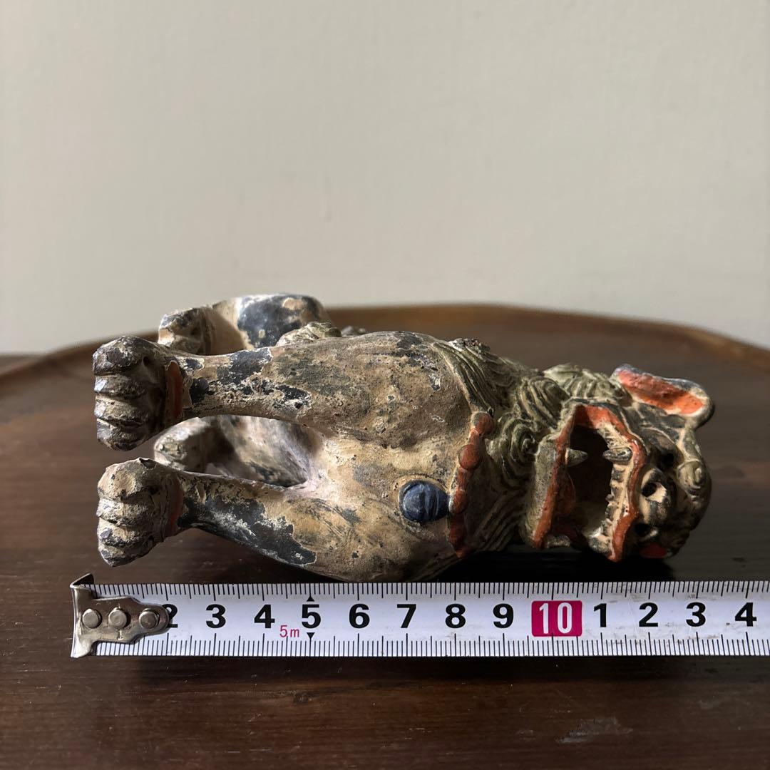 古琉球　壷屋　シーサー　狛犬　アンティーク　骨董信仰　招き猫　福助　古美術　李朝