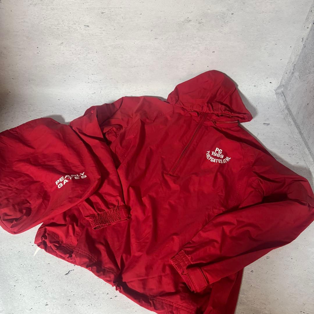 美品 Lサイズ PEARLY GATES ゴルフウェア レッド パーリーゲイツ