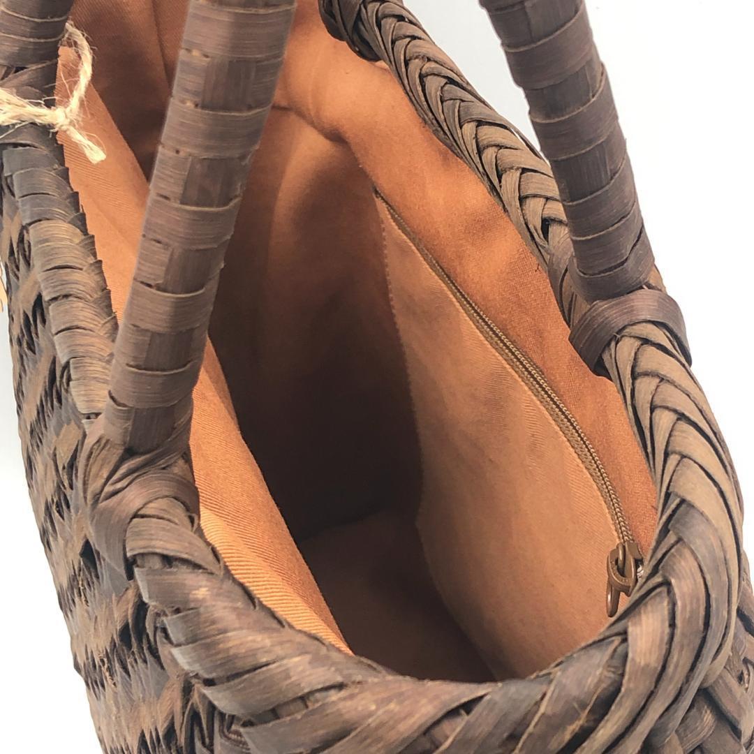 小*マ様 胡桃バッグ　網代編み　かごバッグ　くるみ　籠バッグ【新品】日本企画　山