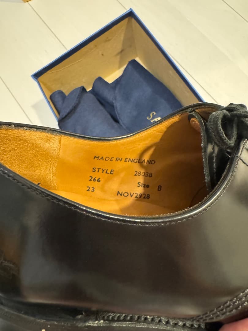 靴 SANDERS Military Broad-Arrow Apron Derby