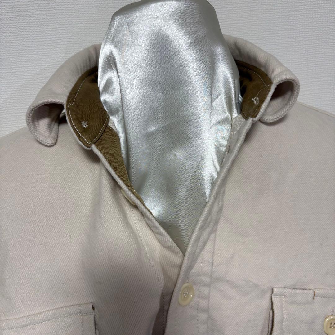 新品 未使用 45R 日本製 コットンストレッチ ワークシャツ レディース