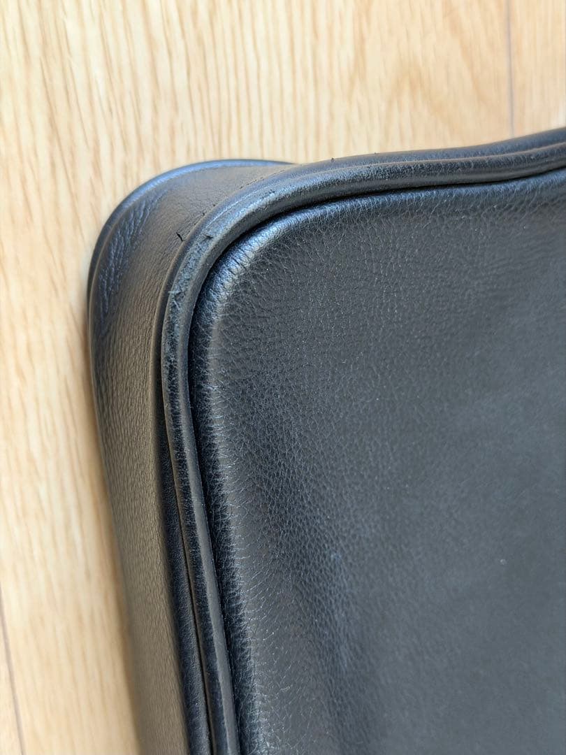 アニアリ　aniary　ミニブリーフケース　ハンドバッグ　レザー　本革　シボ革黒