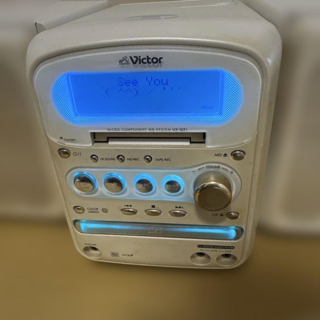MD CDミニコンポ Victor UX-Q1-W『説明書付き』