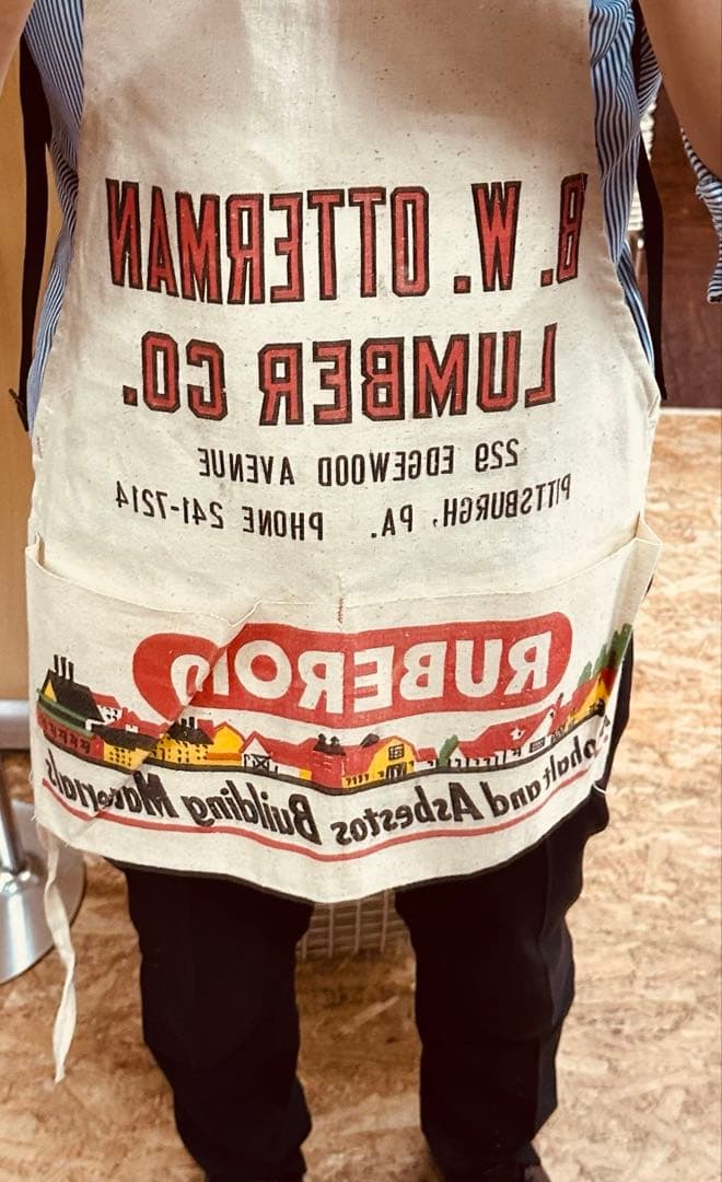 ヴィンテージ エプロン プリント ビンテージ