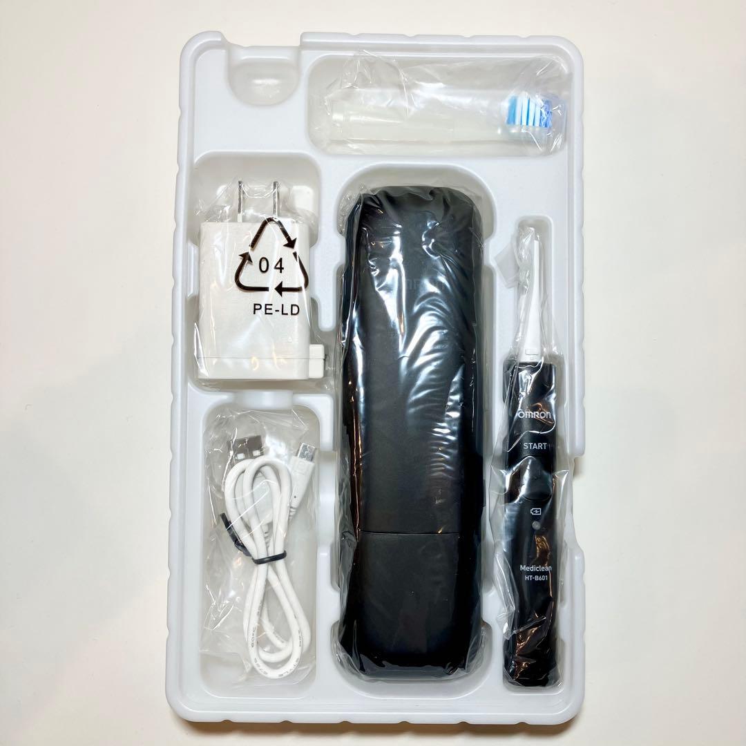 【新品未使用】オムロン 音波式電動歯ブラシ HT-B601-BK メディクリーン