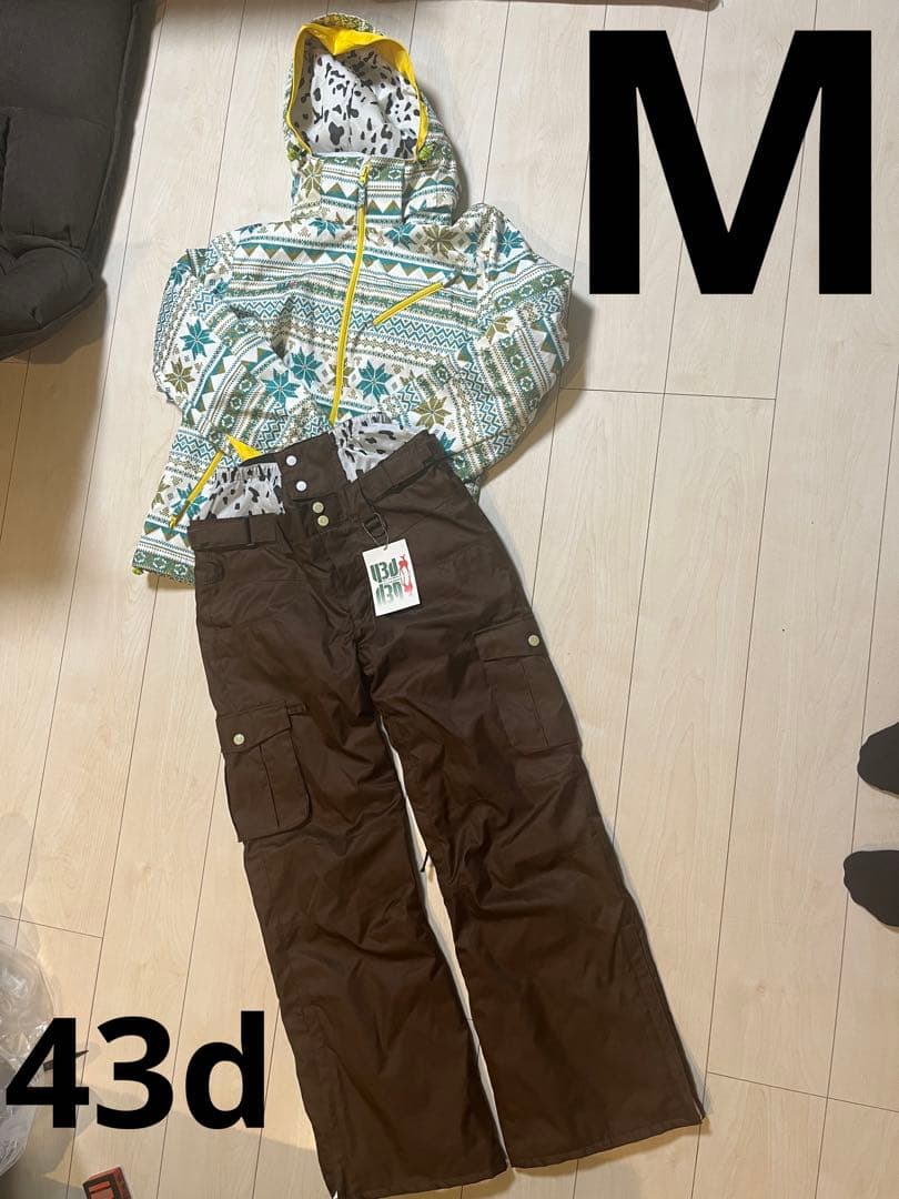 43d スノーボードウェア　上下　サイズM