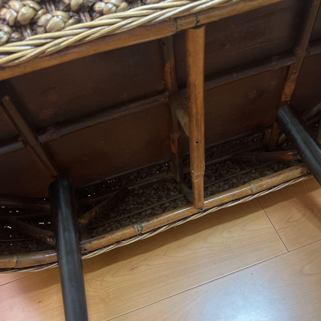 カリッジマーケット ラタン ウォーターヒヤシンス ローテーブル アジアン セブ