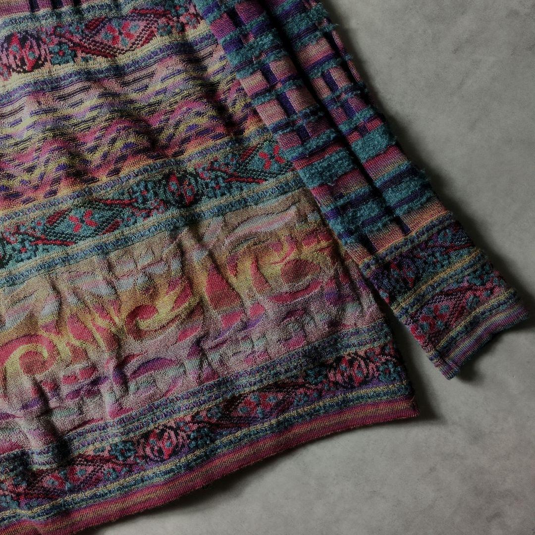 М.&KYOKO 佐藤繊維 ニットコート ロングカーディガン