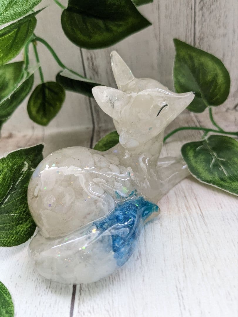 【Milky】虹色しっぽ！シトリンのきつねさん形オルゴナイト☆他２点