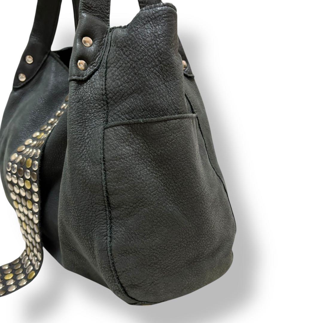 TRES y2k 00s 海外ガール 本革 スタッズ ショルダー バッグ