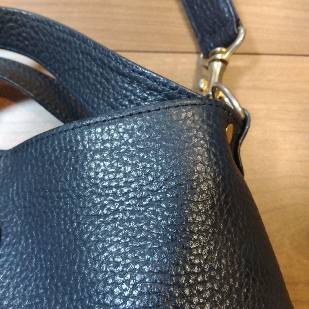 アタオ チヴィ 2way ショルダーバッグ ハンドバッグ レザー ネイビー