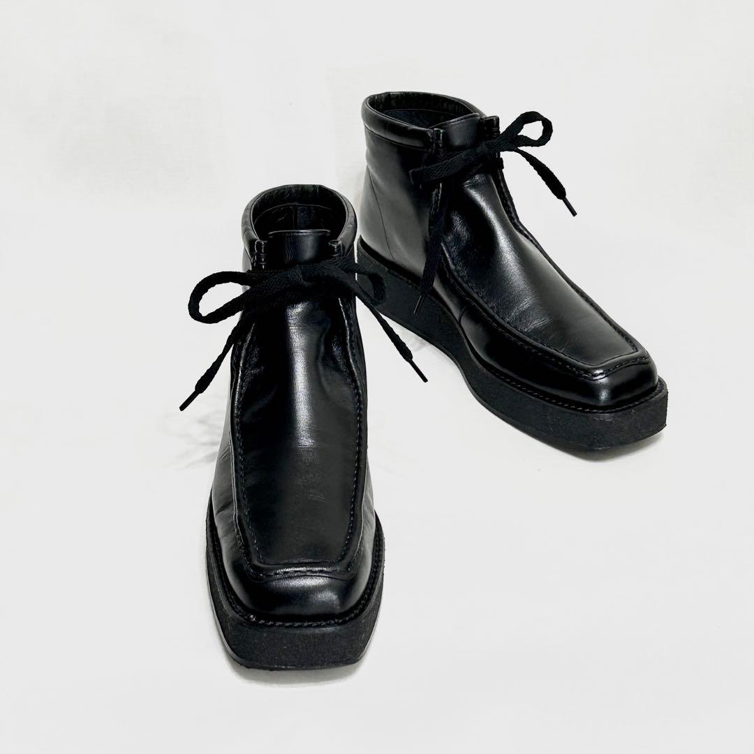■定5.4万 ピッピシック 38 レースアップシューズ ローファー 黒 ブーツ