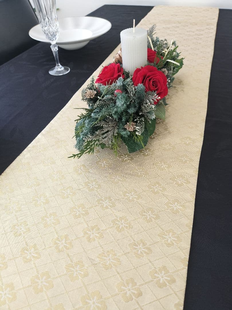 Fei1213　A885★逸品‼️クリスマス‼️テーブルランナー2m4cm