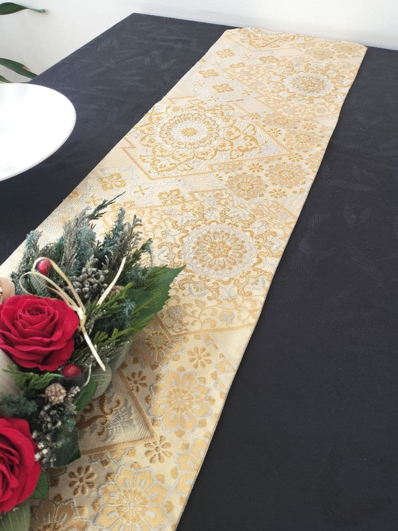Fei1213　A885★逸品‼️クリスマス‼️テーブルランナー2m4cm