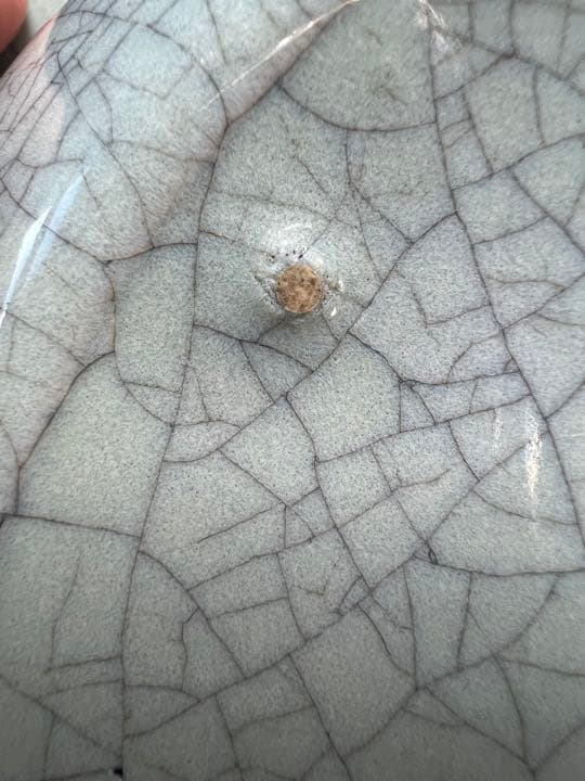 中国宋元官汝窯のお皿　唐物　古美術品　江戸アンティーク骨董コレクション青磁