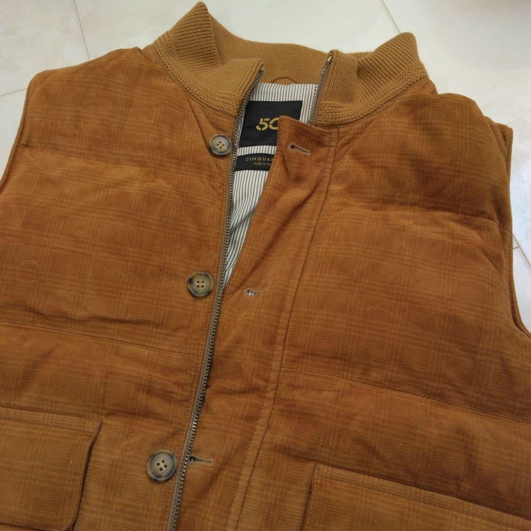 美品　 cinquanta ヤギ革　ダウン90 チンクアンタ スエード　ベスト