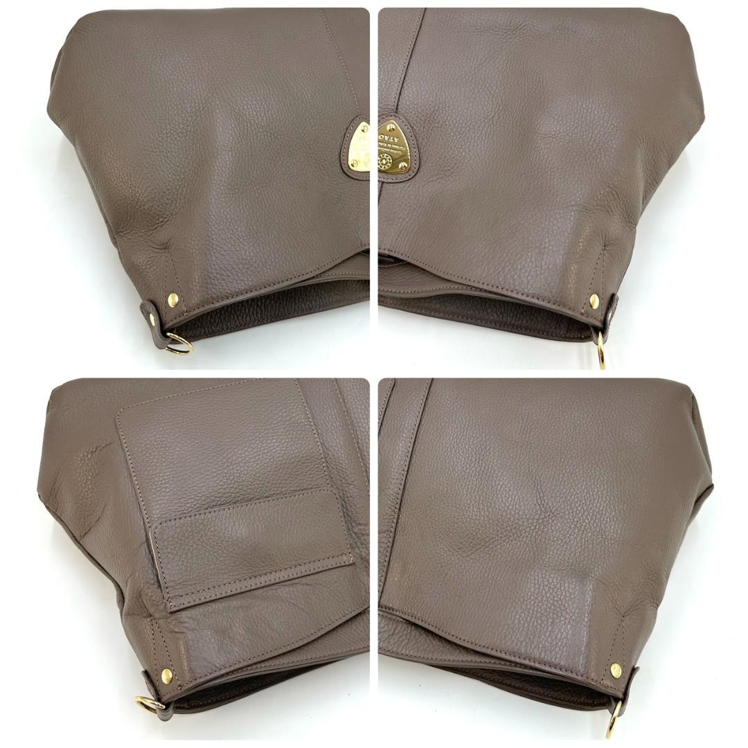 ATAO アタオ エルヴィ 2way ハンドバッグ ショルダーバッグ グレージュ