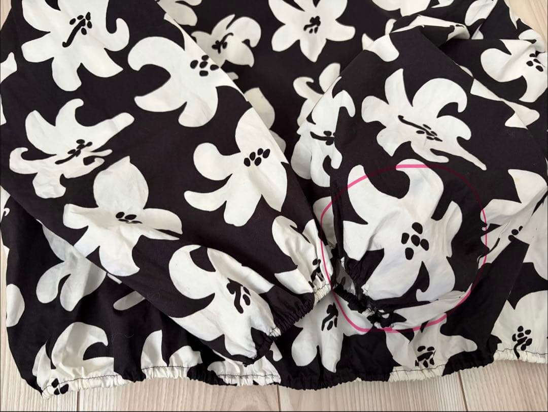 marimekko マリメッコ ブラウス モノトーン フラワープリント