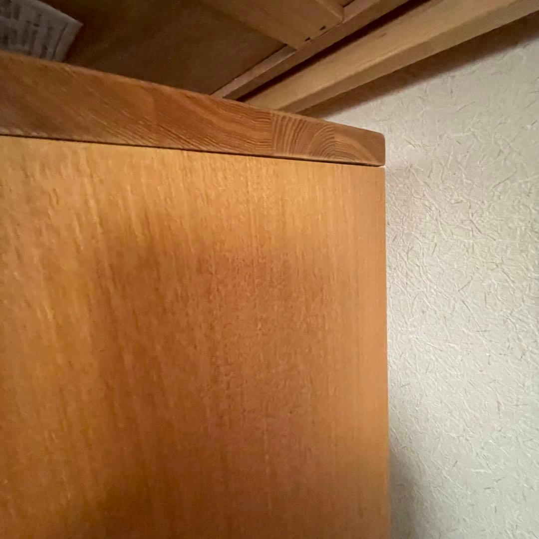 【廃盤】無印良品MUJI 学習机　セット キャビネット　キャスター付き　タモ材