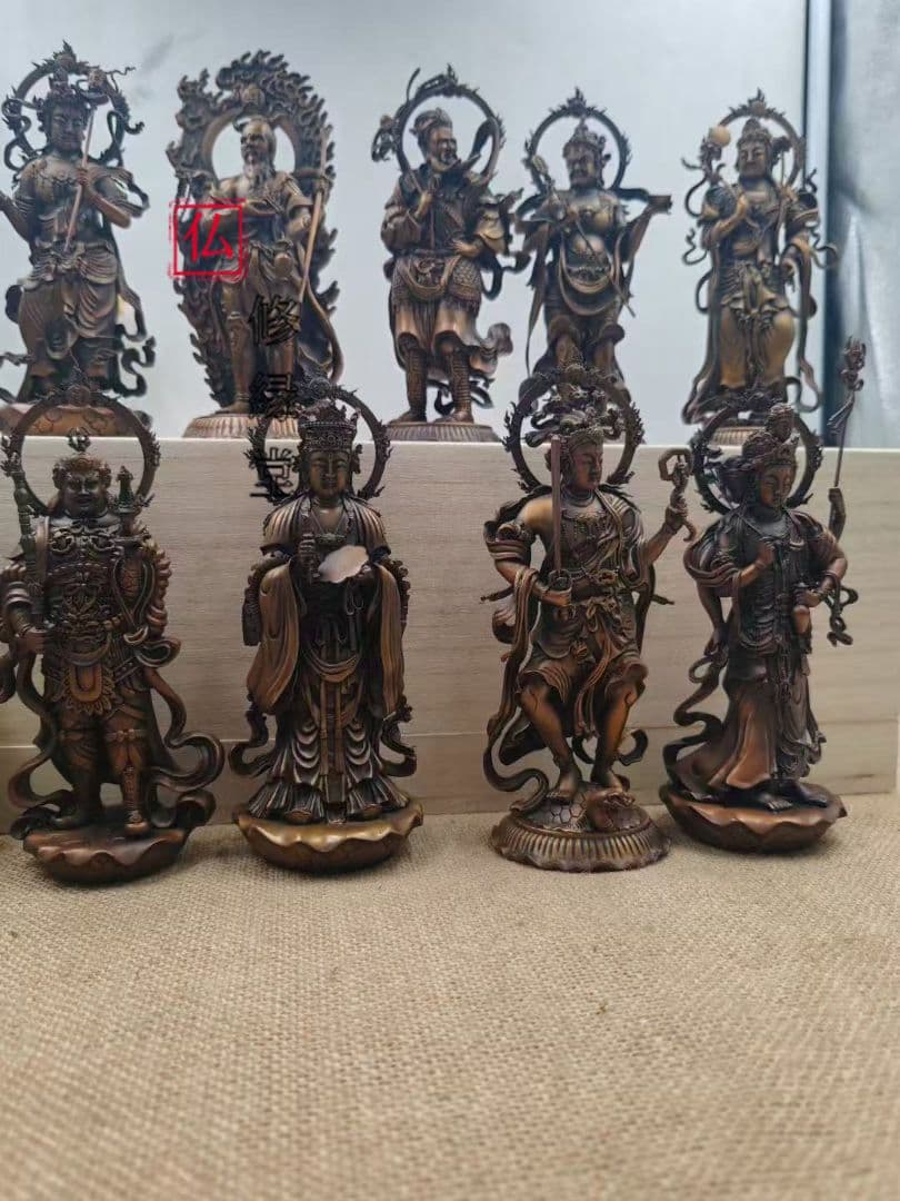 【修縁堂】密教法具 真言宗十二日フルセット 仏像立像 密教法具古美術品