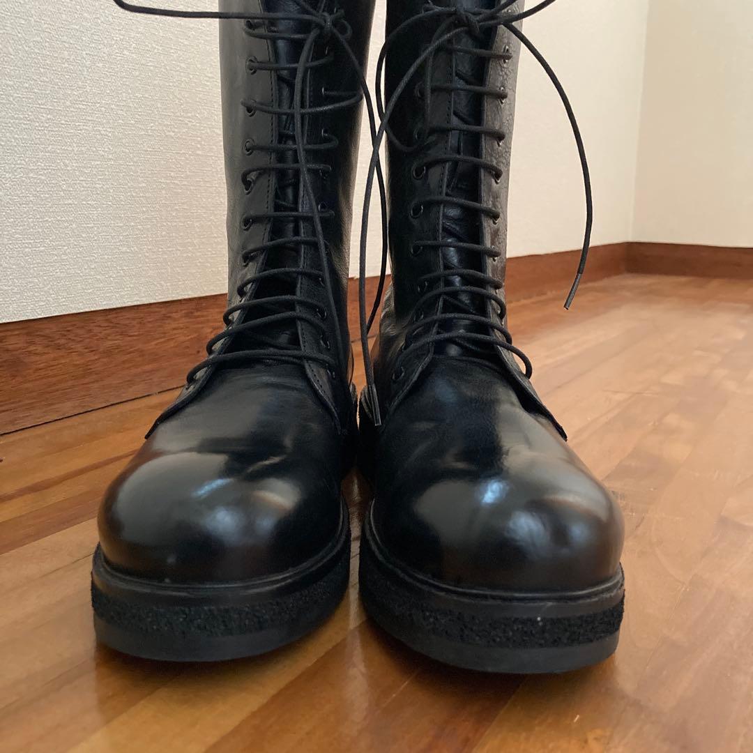 未使用品　HISTRY541 レザーレースアップブーツ　 イタリア製　ブラック