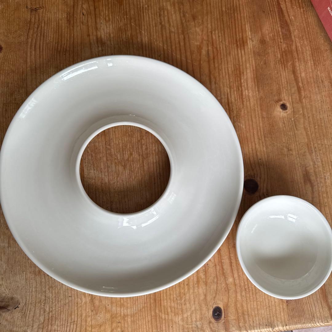 Arabia「ROMA」シリーズのディップボウル付きプレート ビンテージ