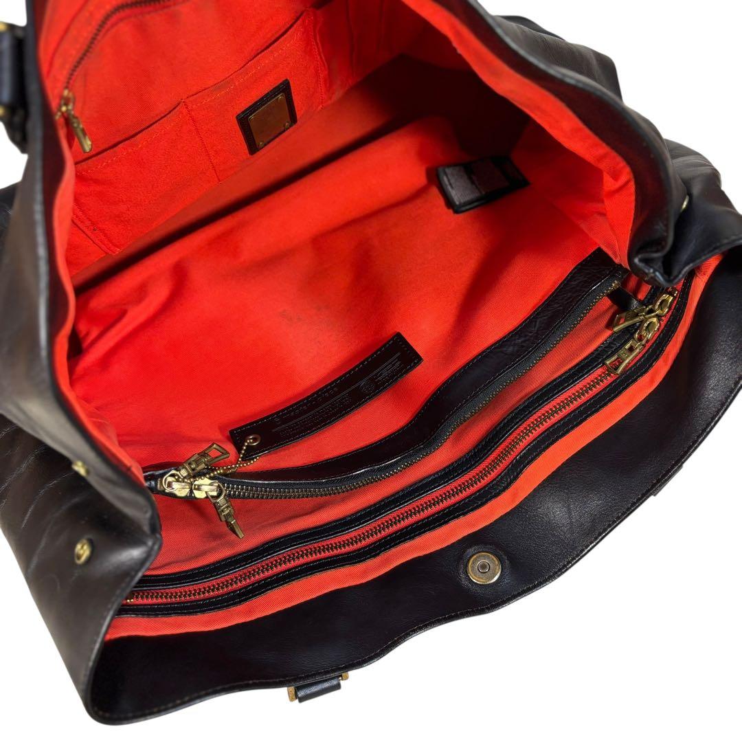 【美品】マスターピース　トートバッグ　レザー　ビジネス　A3可　Gloss