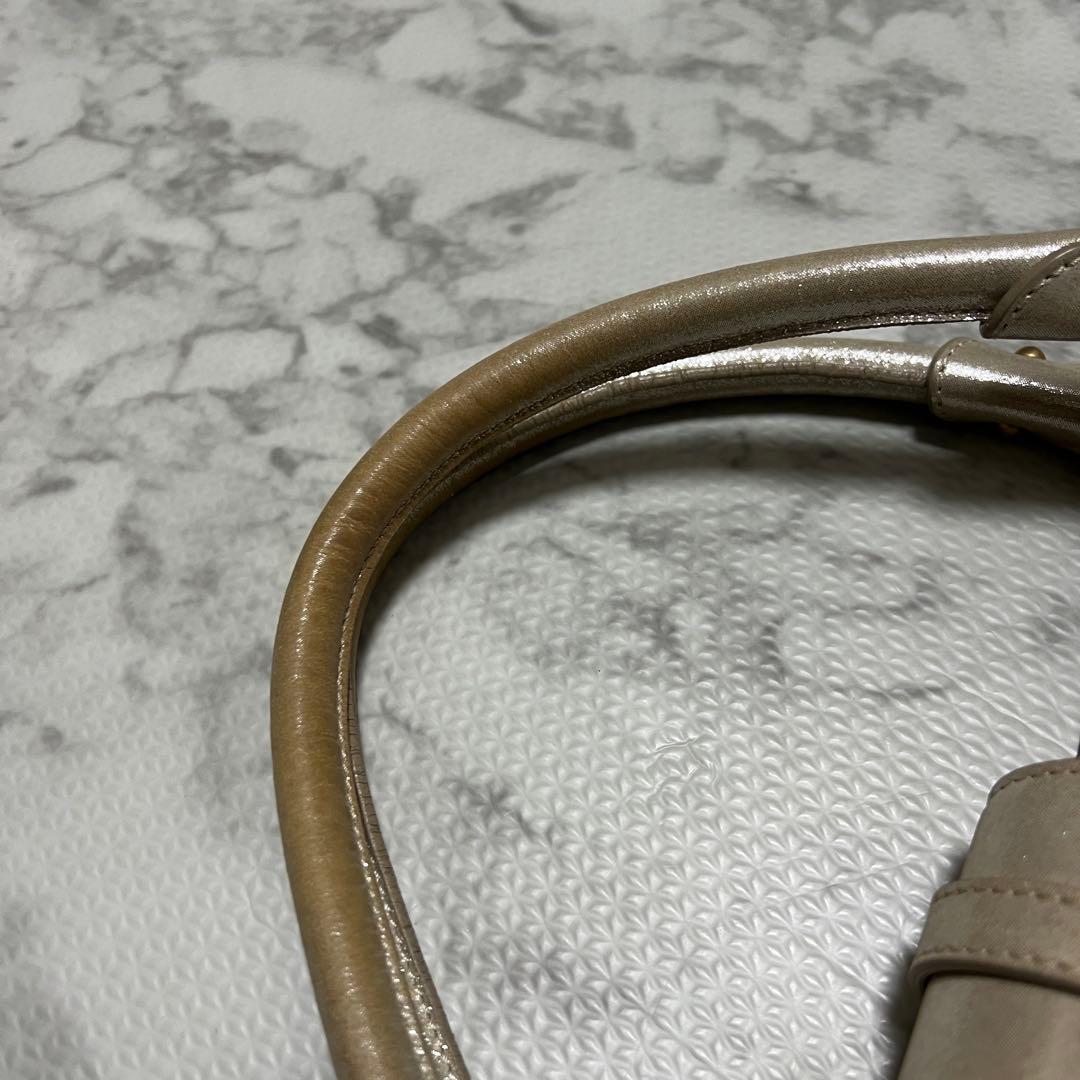 激レア✨ジミーチュウ メタリック メッシュ ハンドバッグ レザー ゴールド