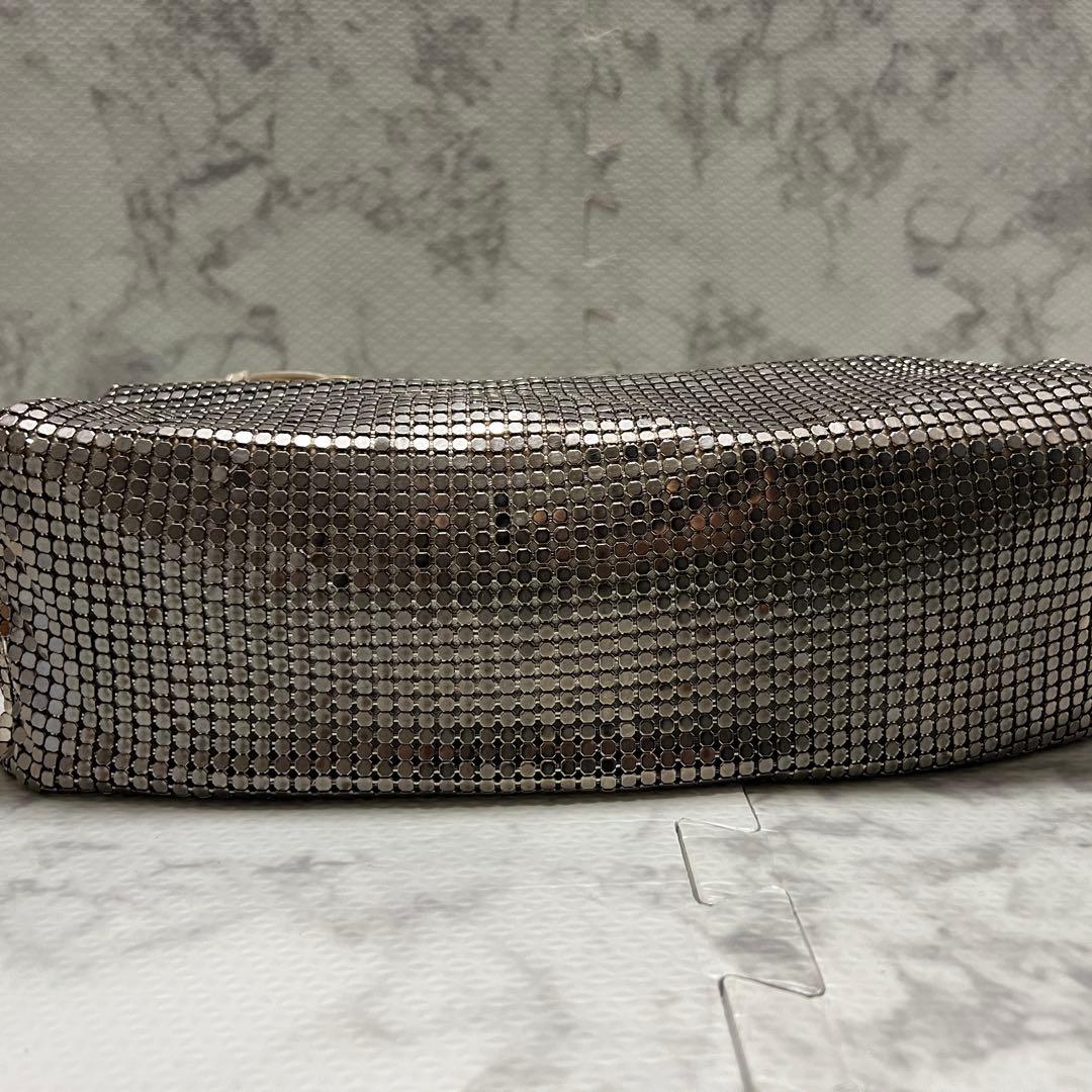 激レア✨ジミーチュウ メタリック メッシュ ハンドバッグ レザー ゴールド