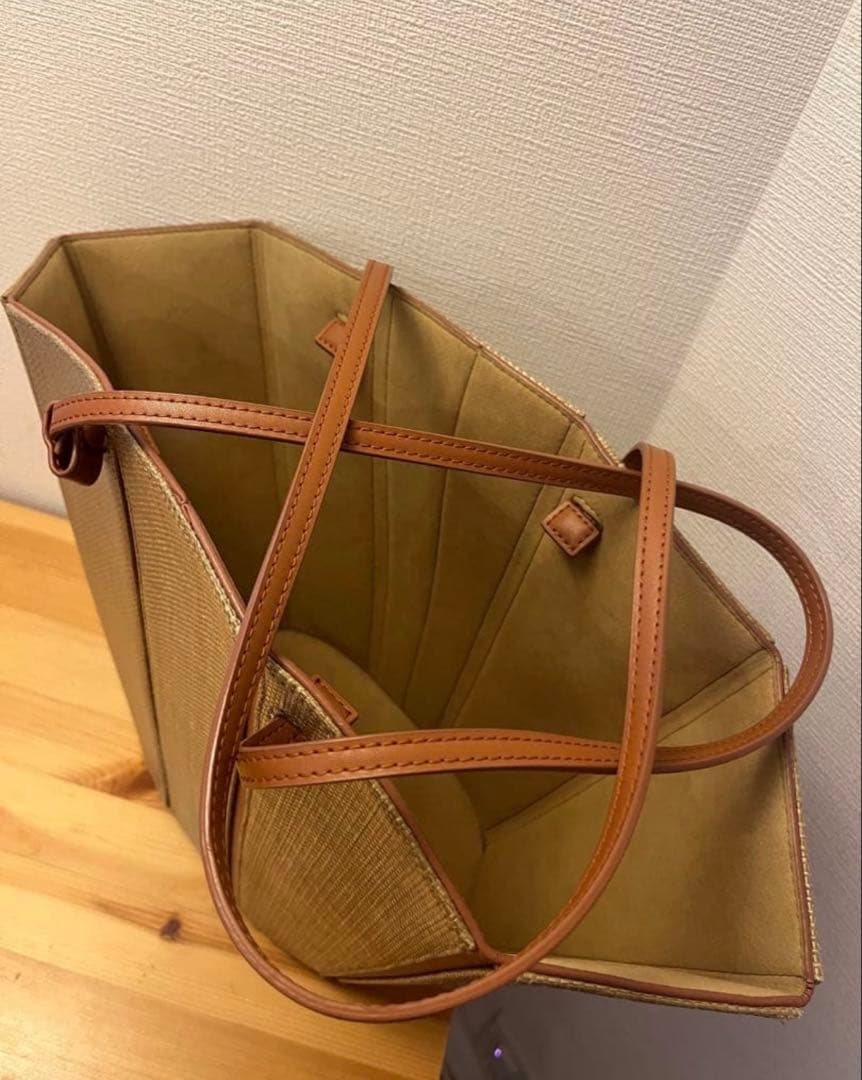 【美品】VASIC Play Marche ラフィア トート バッグ