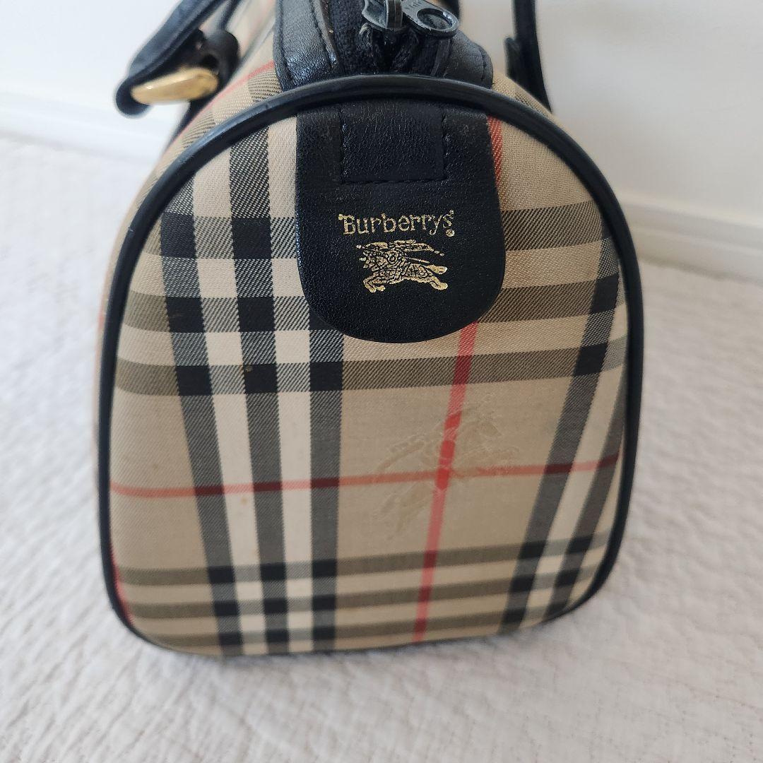 バーバリー　ミニボストン　ハンドバッグ　ノバチェック　ビンテージ
