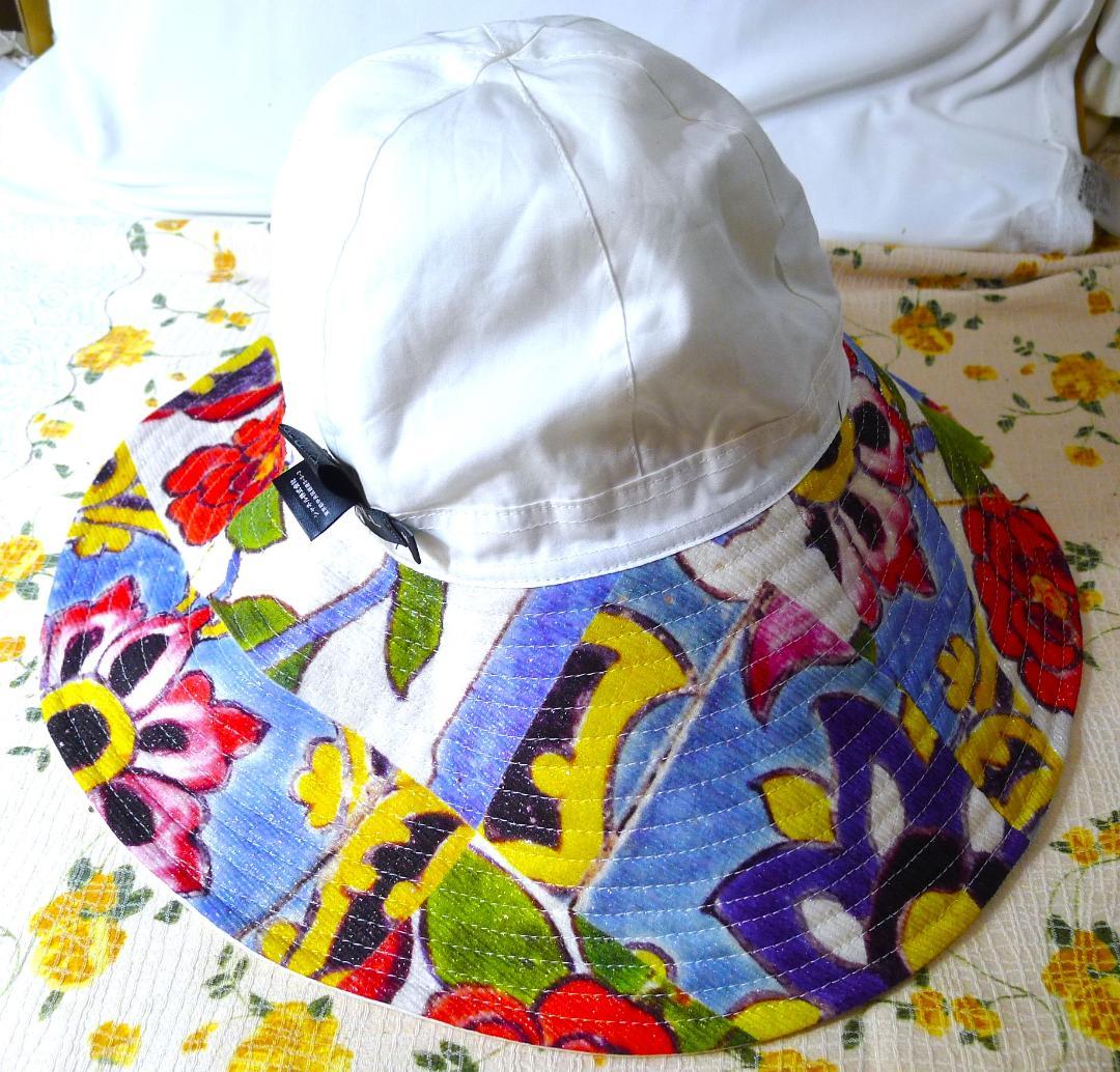 最終価格◇【シャネル】大きなカメリアがアクセント！ホワイトカラーコットンハット◇