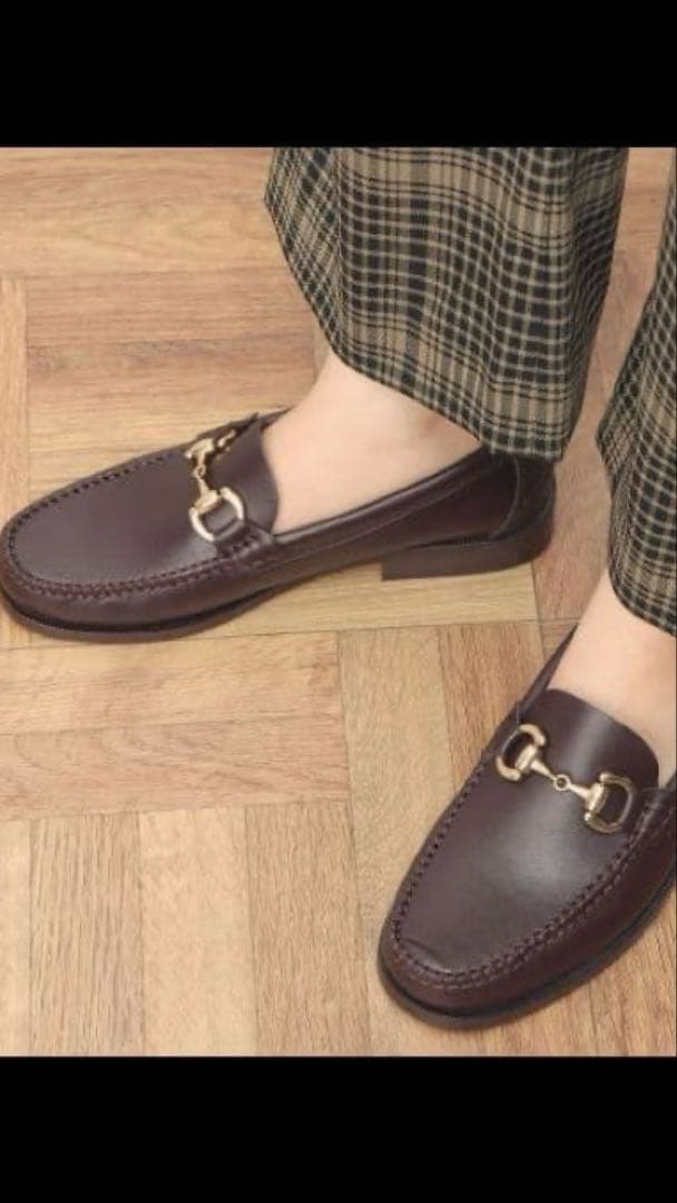 新品同様　前足裏張済 アルテサノス ビットローファー 38 ブラウン 24.5