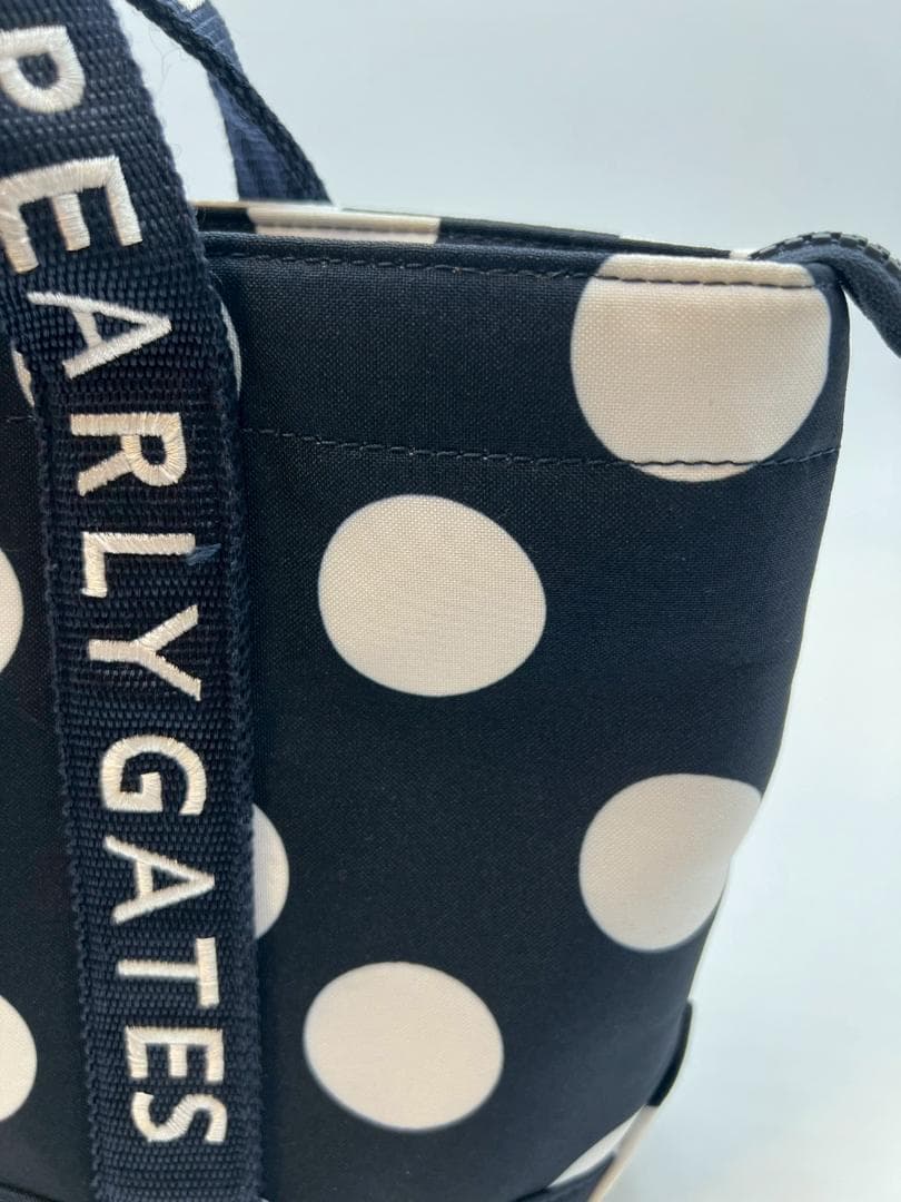 【美品】パーリーゲイツ　カートバッグ　ゴルフバッグ　ドット　ネイビー