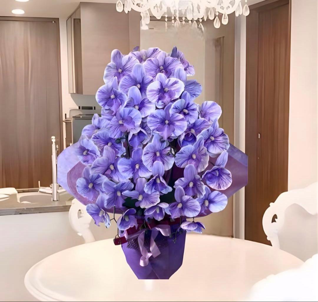 光触媒　人工観葉植物　ウォールグリーン　胡蝶蘭pu５本7645