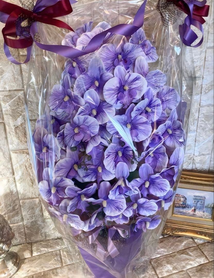 光触媒　人工観葉植物　ウォールグリーン　胡蝶蘭pu５本7645