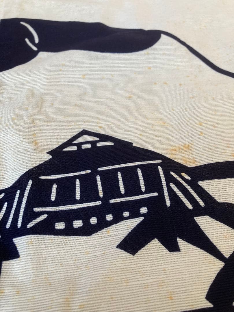 未使用品　芹沢銈介模様　のれん　人間国宝